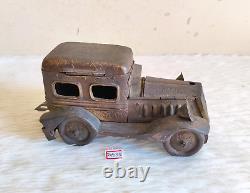 1930s Vintage Handmade Carved Brass Vintage Car Decorative Rich Patina TOY555
