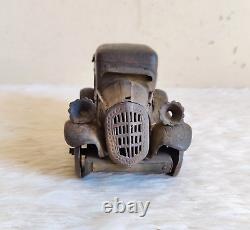 1930s Vintage Handmade Carved Brass Vintage Car Decorative Rich Patina TOY555