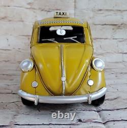 1938 Decorative Hand Made 112 Scale Yellow Color Taxi Cab Car Automobile Toy