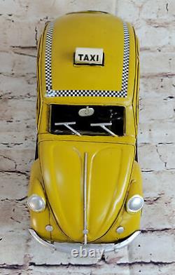 1938 Decorative Hand Made 112 Scale Yellow Color Taxi Cab Car Automobile Toy