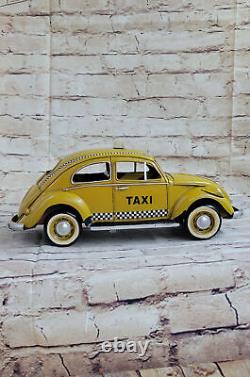 1938 Decorative Hand Made 112 Scale Yellow Color Taxi Cab Car Automobile Toy
