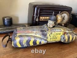 1939 Marx Charlie Mccarthy Private Car Tin Toy 16