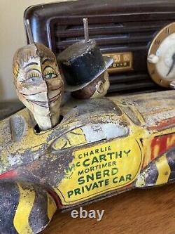 1939 Marx Charlie Mccarthy Private Car Tin Toy 16