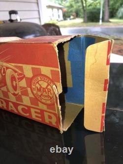 1940'SMARX TOYSMECHANICAL SPEED RACERTIN LITHO WIND UP INDY RACE CAR WithBOX