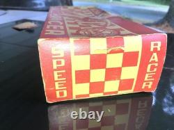 1940'SMARX TOYSMECHANICAL SPEED RACERTIN LITHO WIND UP INDY RACE CAR WithBOX