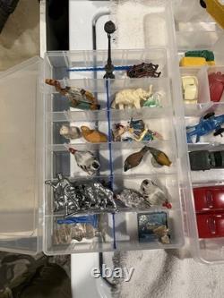 1940's Toys Trucks Cars Metal and Plastic Lot of 3 Vintage