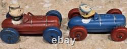 1940s WIND UP TIN & CELLULOID DONALD DUCK RACE CAR TOY POST WWII OCCUPIED JAPAN