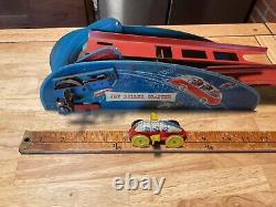 1940s Wolverine Tin Litho Toy Jet Roller Coaster with Little Car MFD Original Box