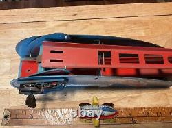 1940s Wolverine Tin Litho Toy Jet Roller Coaster with Little Car MFD Original Box