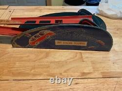 1940s Wolverine Tin Litho Toy Jet Roller Coaster with Little Car MFD Original Box