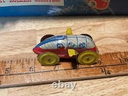 1940s Wolverine Tin Litho Toy Jet Roller Coaster with Little Car MFD Original Box