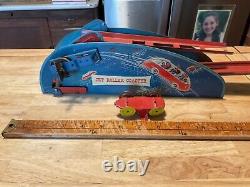1940s Wolverine Tin Litho Toy Jet Roller Coaster with Little Car MFD Original Box