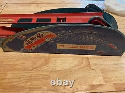 1940s Wolverine Tin Litho Toy Jet Roller Coaster with Little Car MFD Original Box