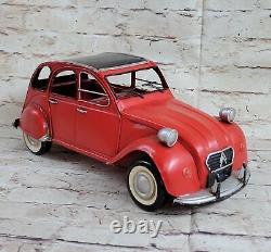 1950 2cv Red 1/12 Diecast Model Car by European Bronze Finery Decorative