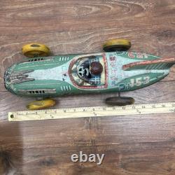1950'S ORIGINAL YONEZAWA ATOM #153 FRICTION RACER TIN CAR MADE IN JAPAN Space