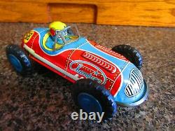 1950's Champion Race Car Made in Japan Tin Litho Friction #58 6 inches long