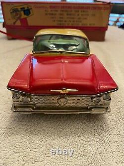 1950`s Cragstan tin Remote Driving-Dashboard Control Car with original box