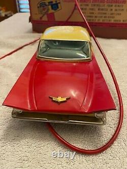 1950`s Cragstan tin Remote Driving-Dashboard Control Car with original box