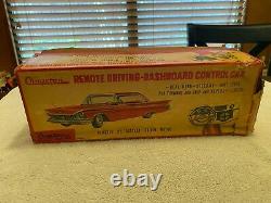 1950`s Cragstan tin Remote Driving-Dashboard Control Car with original box