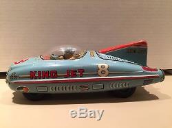 1950's Friction Tin Litho King Jet Racer Yonezawa (Japan) TKK Japan Space Car C9