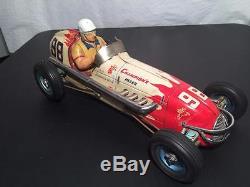 1950's Japan Large 18.5 Tin Friction SANYO Champion 98 Racer Racing Car Toy