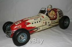 1950's Large Made in Japan Tin Friction #98 Champion Race Car, Original