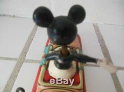 1950's Louis Marx Walt Disney The Driver Tin Wind Up Car Toy Works