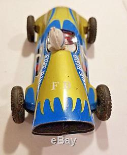 1950's Original Fire Bird Pressed Tin (japanese) Litho Friction Cool Toy Car