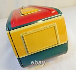 1950's TIN Litho FRICTION OLDSMOBILE Car/TRAILER HOUSE by YONEZAWA Hugh Ugoli