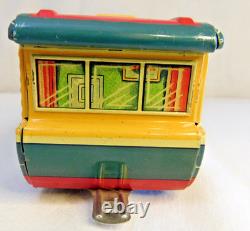 1950's TIN Litho FRICTION OLDSMOBILE Car/TRAILER HOUSE by YONEZAWA Hugh Ugoli