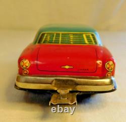 1950's TIN Litho FRICTION OLDSMOBILE Car/TRAILER HOUSE by YONEZAWA Hugh Ugoli