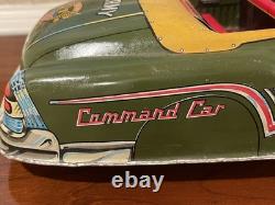 1950's Vintage Tin / Pressed Steel US Army Command Car
