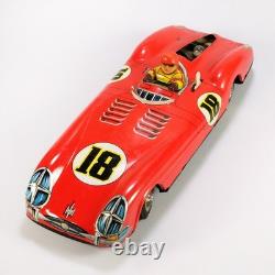 1950s Aoshin Japan Vintage Mercedes Tin Race Car Toy Battery-Operated 11-Long