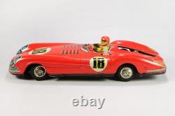 1950s Aoshin Japan Vintage Mercedes Tin Race Car Toy Battery-Operated 11-Long