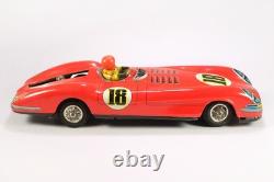 1950s Aoshin Japan Vintage Mercedes Tin Race Car Toy Battery-Operated 11-Long