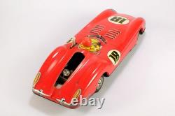1950s Aoshin Japan Vintage Mercedes Tin Race Car Toy Battery-Operated 11-Long