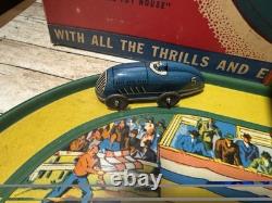 1950s Auto Speedway Magic by The Automatic Toy Co. W Original Box & 2 Cars