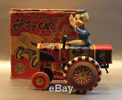 1950s Disney Donald Duck Dipsy Car by Marx in Great Condition in Original Box