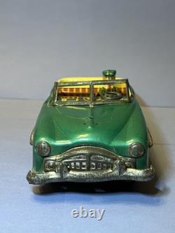 1950s Japan Tin Litho Packard 2 Door Convertible Friction Toy with Driver 8 works