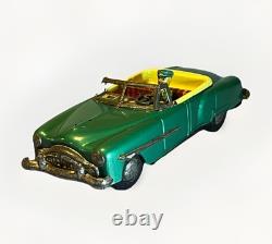 1950s Japan Tin Litho Packard 2 Door Convertible Friction Toy with Driver 8 works