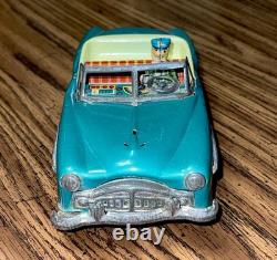 1950s Japan Tin Litho Packard 2 Door Convertible Friction Toy with Driver 8 works