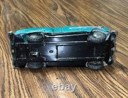 1950s Japan Tin Litho Packard 2 Door Convertible Friction Toy with Driver 8 works