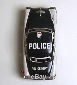 1950s Marusan Police Car Friction Tin Toy Vintage Rare Antique Made in japan F/S
