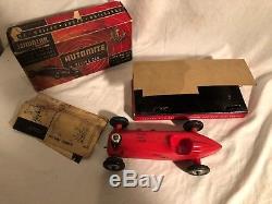 1950s Wen-Mac Automite Engine Powered Racing Car Tether Racer Toy Display Box