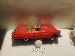 1956 Ford Thunderbird Convertible Tin Friction Toy Car 10 Japan