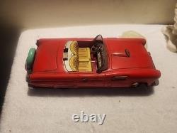 1956 Ford Thunderbird Convertible Tin Friction Toy Car 10 Japan