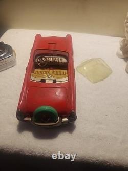 1956 Ford Thunderbird Convertible Tin Friction Toy Car 10 Japan