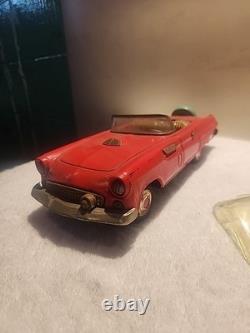 1956 Ford Thunderbird Convertible Tin Friction Toy Car 10 Japan