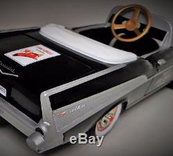1957 Chevy Pedal Car Fire Vintage BelAir Hot Rod Sport Midget Metal Model Black