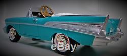 1957 Chevy Pedal Car Vintage BelAir Custom Metal Collector READ FULL DESCRIPTION